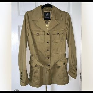 Rachel Zoe size XS Belted Military Jacket UtilityTrench Coat